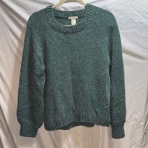 H&M Forest Green Crew Neck Sweater